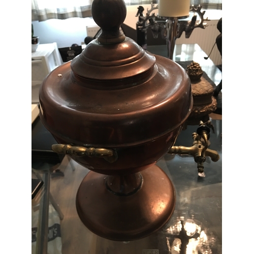 44 - CRACKING EARLY Copper Samovar WITH VERY NICE BRASS TAP