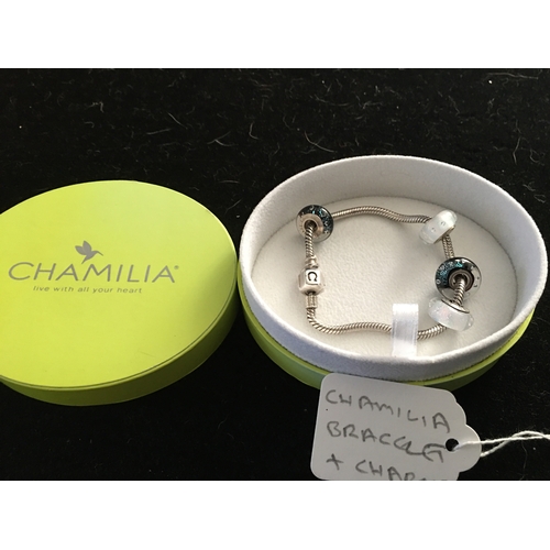 190 - LOVELY CHAMILIA BRACELET WITH CHARMS IN PRESENTATION BOX