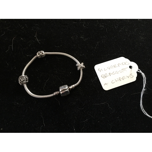 195 - LOVELY SILVERADO BRACELET WITH CHARMS