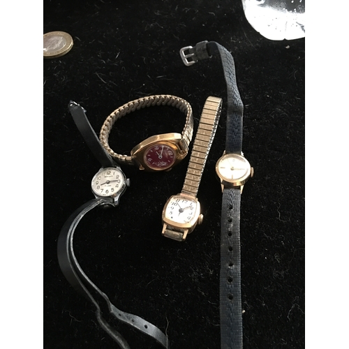 198 - LOVELY COLLECTION OF FOUR LADIES VINTAGE WATCHES TWO SEKONDA AND TWO TIMEX