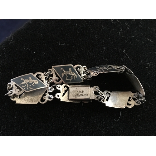 202 - LOVELY SIAM SILVER BRACELET