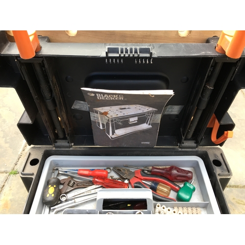 226 - GREAT BLACK AND DECKER TOOL BOX WITH A LOT OF TOOLS