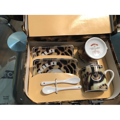 241 - cracking new boxed Wild Cafe Ceramic Espresso set