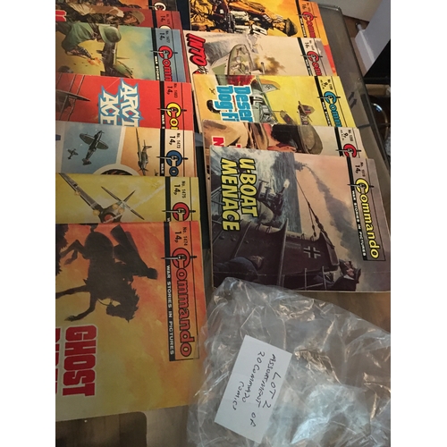 257 - CRACKING COLLECTION OF 20 COMMANDO COMICS