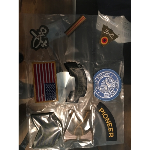 297 - SLEEVE OF 9 MILITARY CLOTH BADGES