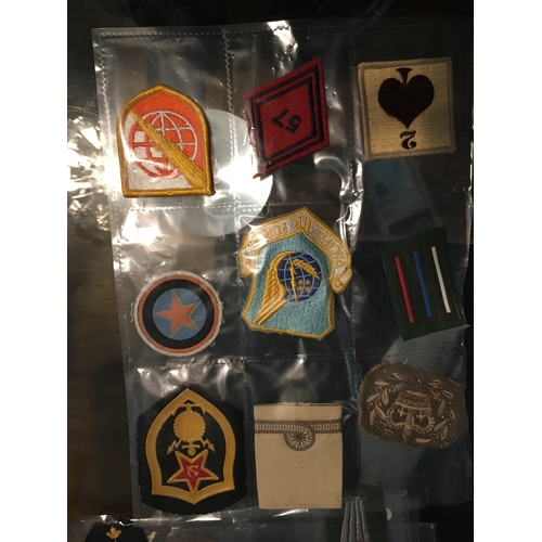 316 - SLEEVE OF 9 MILITARY CLOTH BADGES