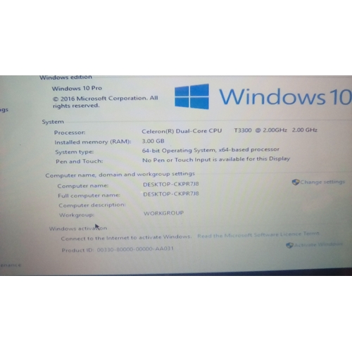 374 - CRACKING PACKARD BELL LAPTOP TESTED AND FULLY WORKING WITH WINDOWS 10 BATTERY & CHARGER