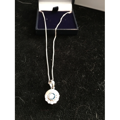 200M - Lovely Silver 925 eye Pendant Necklace Complete with Presentation Box