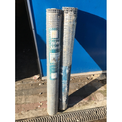 253 - TWO ROLLS OF NEW WIRE MESH 
1X 6M X 1M
1X 9M X 1M