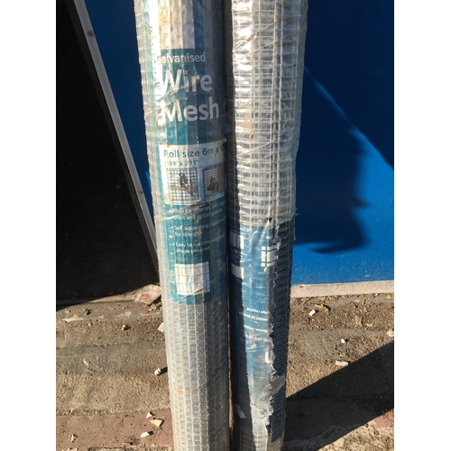 253 - TWO ROLLS OF NEW WIRE MESH 
1X 6M X 1M
1X 9M X 1M