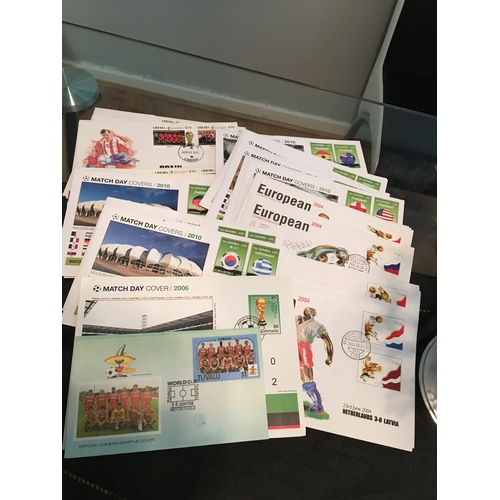 317 - QUANTITY OF 33 FIRST DAY COVERS FEATURING FOOTBALL