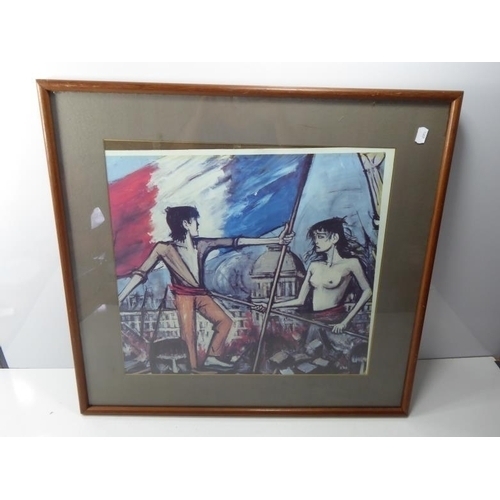 373 - Framed and Glazed Modernist Print Depicting French Revolution (26