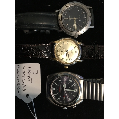 100M - SELECTION OF THREE NEXT WATCHES ALL WORKING