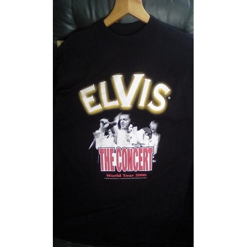 379 - FANTASTIC as new ELVIS PRESLEY TOUR T/SHIRT FROM GLASGOW 2000 never worn AND 16 MONTH CALANDER