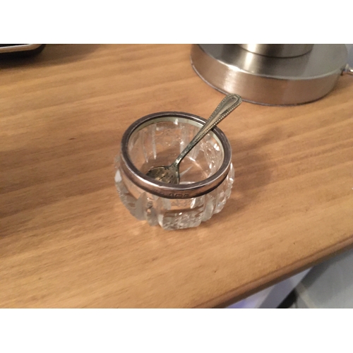 14 - LOVELY CONDIMENT POT WITH SPOON