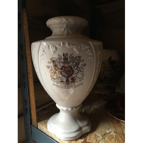 66 - LOVELY TALL ROYAL CAULDON ROYAL COMMEROTIVE VASE