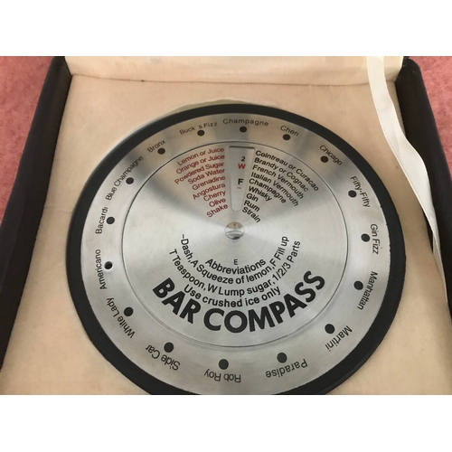 188 - BOXED BAR COMPASS SET