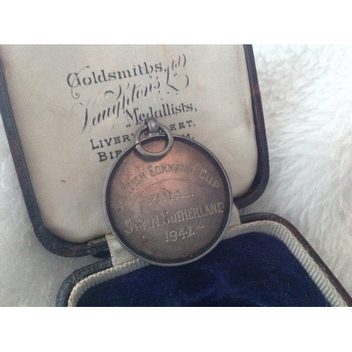 242 - SCOTTISH 1942 CUP FINAL SOLID SILVER MEDAL