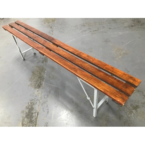 283 - VINTAGE FOLDING LEG BENCH   (PICK UP OR DELIVERY ONLY)