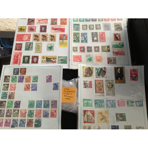 130 - ASSORTMENT OF FOUR PAGES OF EAST GERMAN STAMPS
L6