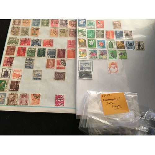 139 - ASSORTMENT OF JAPAN STAMPS

L15