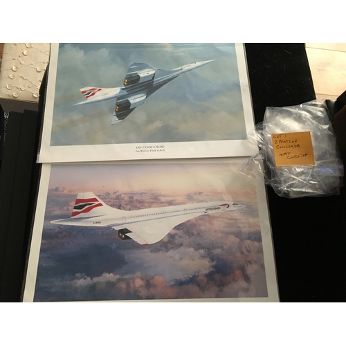 171 - TWO PRINTS OF CONCORDE  MINT CONDITION
L1