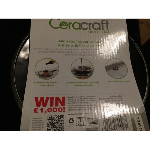 405 - NEW CERACRAFT AROMA LID (AS SEEN ON JML) ADD FLAVOURED SAUCES, WINE ETC TO YOUR PAN & SLOW RELEASE V... 