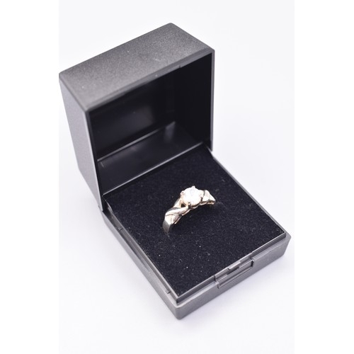 150D - Silver 925 Solitaire Ring (Size M) Complete with Presentation Box