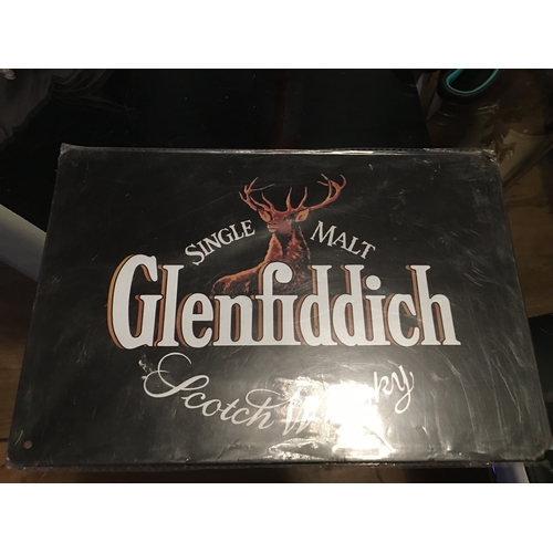 100B - GLENFIDDICH SINGLE MALT SCOTCH WHISKY METAL SIGN  A4 size