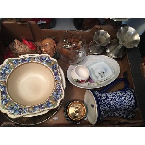 17 - BOX OF GOOD COLLECTABLE CHINA AND CERAMICS INCLUDING SCOTTISH ETC