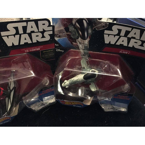 100 - NEW BOXED HOT WHEELS STAR WARS TIE FIGHTER AND SLAVE ONE