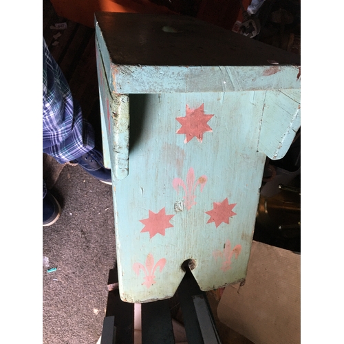 85 - VINTAGE PAINTED STOOL