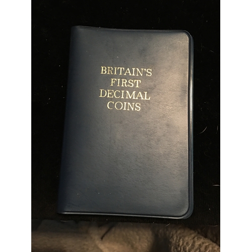 19 - BRITAINS FIRST DECIMAL COIN SET IN FOLDER