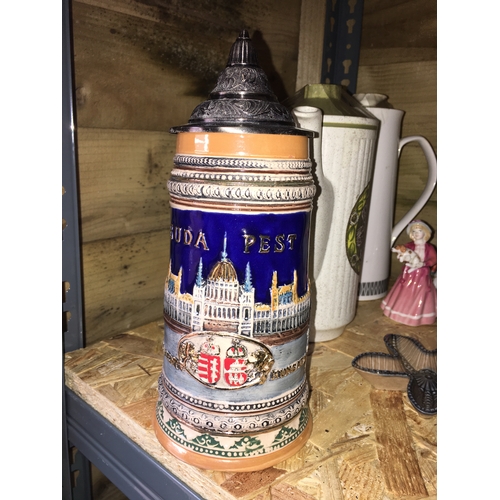 38 - TALL BUDA-PEST BEER STIEN IN GREAT CONDITION 26cm