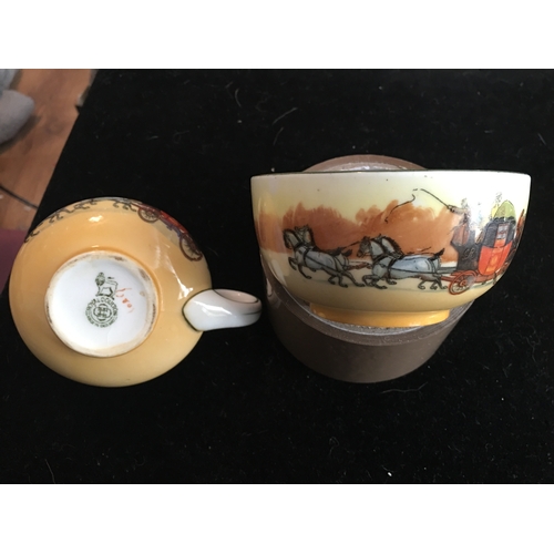 14 - LOVELY ROYAL DOULTON COACH SCENE SUGAR AND CREAM IN LOVELY CONDITION