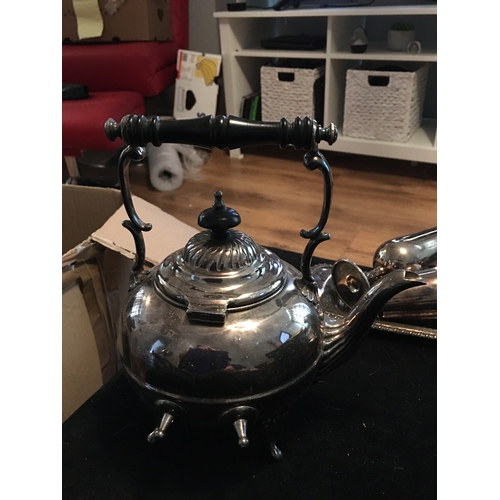 55 - LOVELY PLATED ART DECO TEA POT