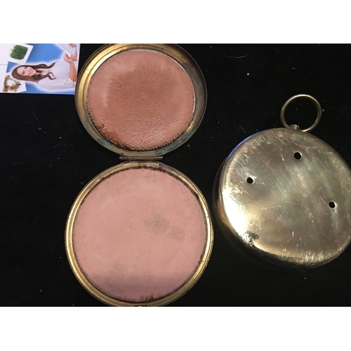 154 - LOVELY POCKET BAROMETER AND ORIGINAL MAX FACTOR COMPACT