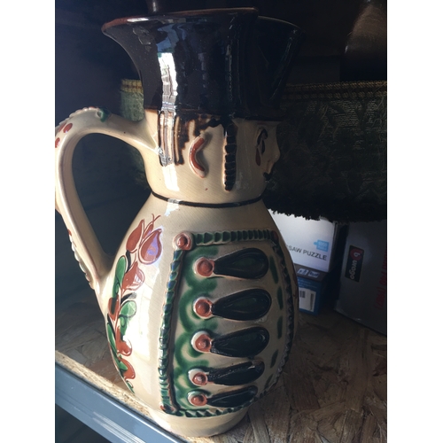 178 - LOVELY UNUSUAL LARGE  VINTAGE ITALIAN DESIGNED PITCHER MARK TO BASE 25CM TALL IN VERY NICE CONDITION