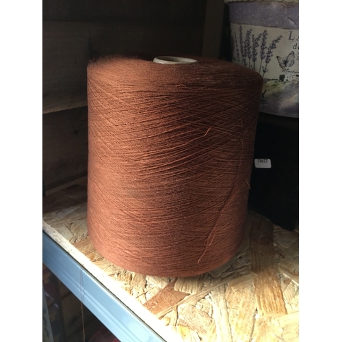 38 - LARGE INDUSTRIAL SIZE BOBBIN OF BROWN THREAD