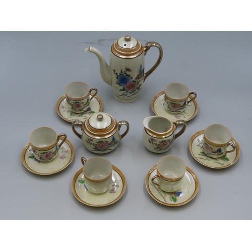 62 - LOVELY Klimax Japanese Hand painted Coffee Set