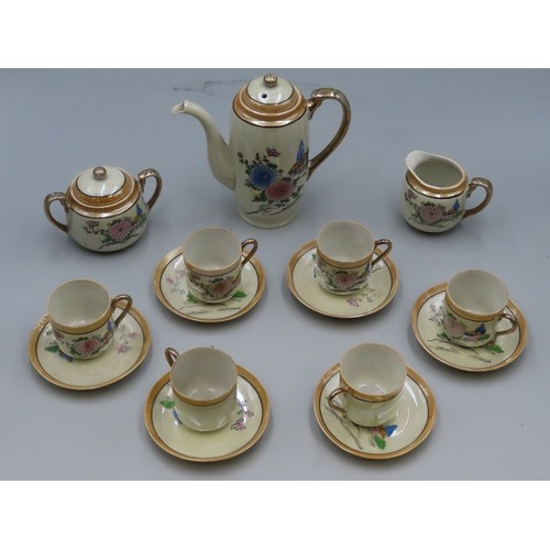 62 - LOVELY Klimax Japanese Hand painted Coffee Set