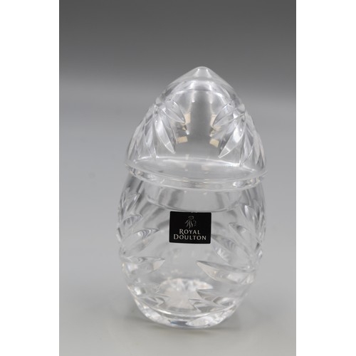 150W - LOVELY Royal Doulton Fine Lead Crystal Lidded Box