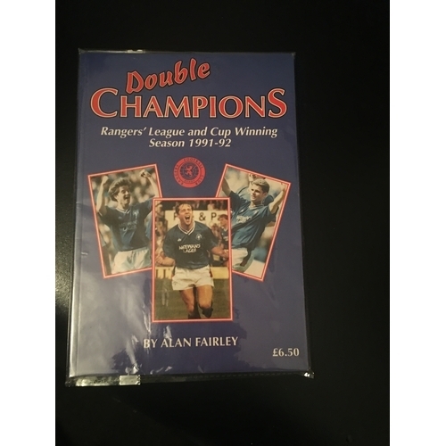 189 - GLASGOW RANGERS DOUBLE CHAMPIONS YEAR 1991/2 COLLECTABLE BOOK IN PROTECTIVE SLEEVE  (192)