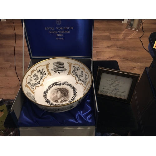 150S - STUNNING VERY RARE VERY LOW NUMBER OF NUMBER 5  OF 500 LTD EDITION BOXED ROYAL WORCESTER SILVER JUBI... 