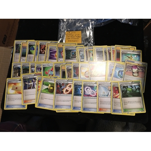 425 - LOT OF50 ASSORTED TRAINER POKEMON CARDS USED CONDITION NO DOUBLES