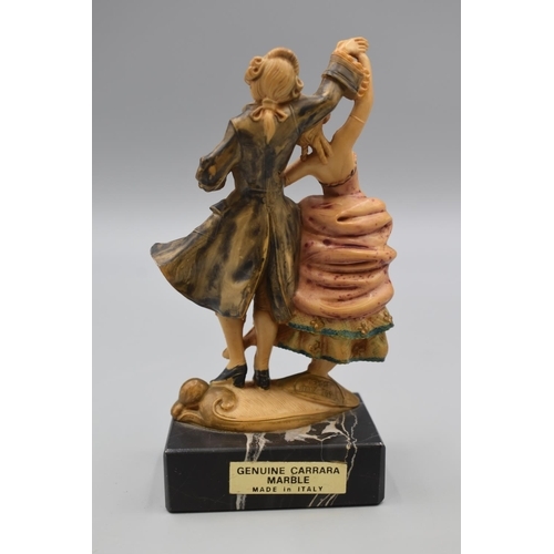 100S - LOVELY Vintage Fontanini Depose Italy Dancing Couple Figure On Marble Base 705