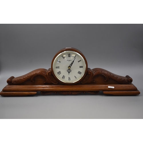 100W - LOVELY WM. Widdop Wood Cased Mantle Clock EXCELLENT CONDITION