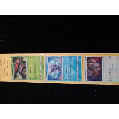 419 - SET OF THREE HOLOS POKEMON CARDS