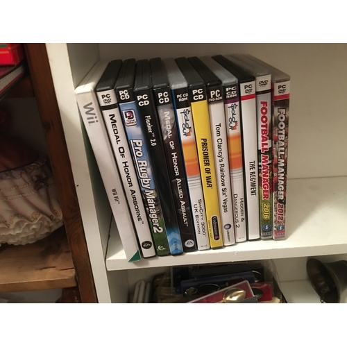 24 - SELECTION OF PC GAMES AND WII FIT GAME