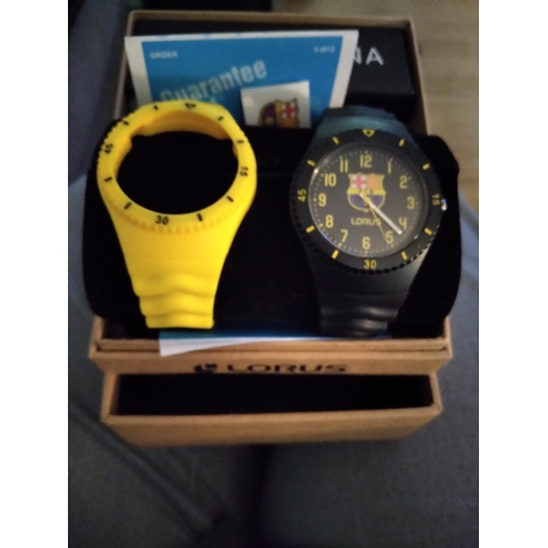 110 - LOVELY BOXED FC BARCELONA WATCH A CRACKING WATCH